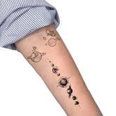 Waterproof Temporary Astronaut Earth Star Moon Tattoo Sticker